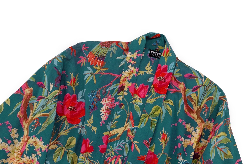 Paradise Cotton Robe (Dark Teal)