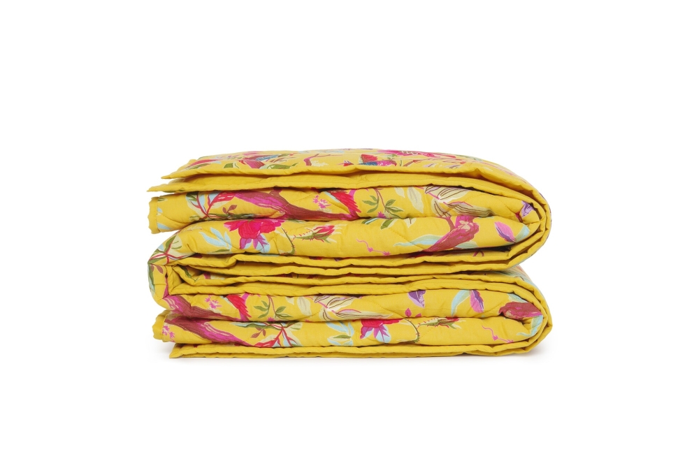 FC Paradise Quilted Bedspread Mimosa Yellow