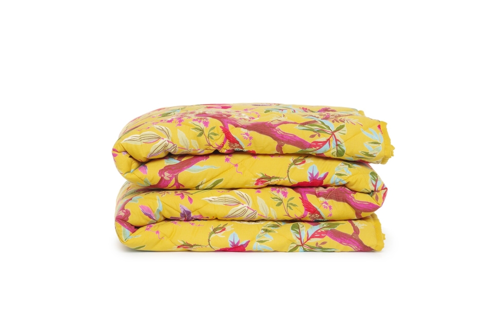 FC Paradise Quilted Bedspread Mimosa Yellow