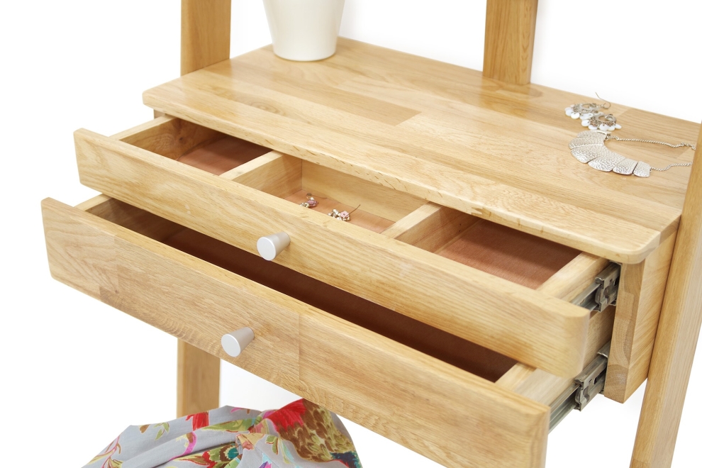 Oak Leaning Ladder Mini Dressing Table 2