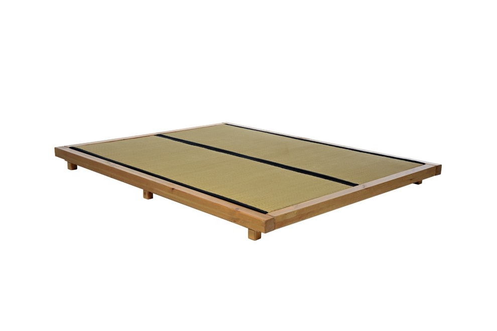 Platform Bed Pine With Elm Stain Frame And Tatami Mats