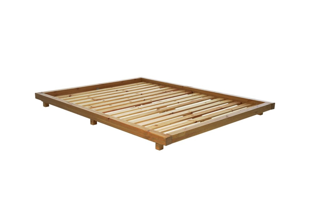 Platform Bed Pine With Elm Stain Frame Only