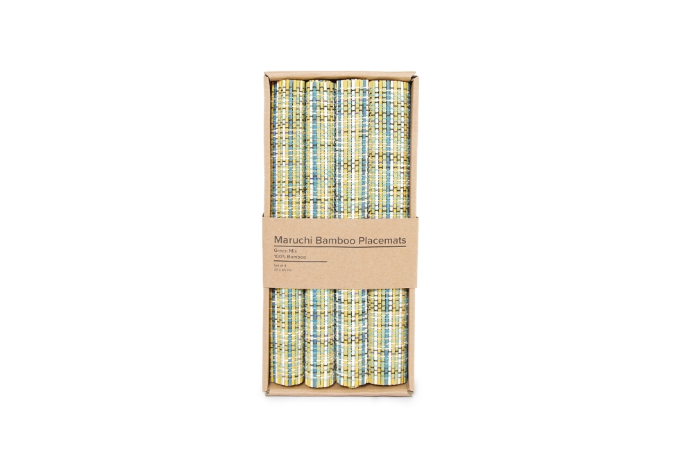 Maruchi Bamboo Placemats set of 4 (Green Mix)