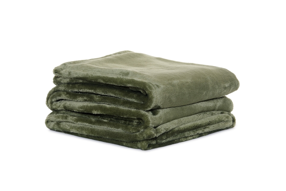 FC Deep Fleece Throw Deep Green