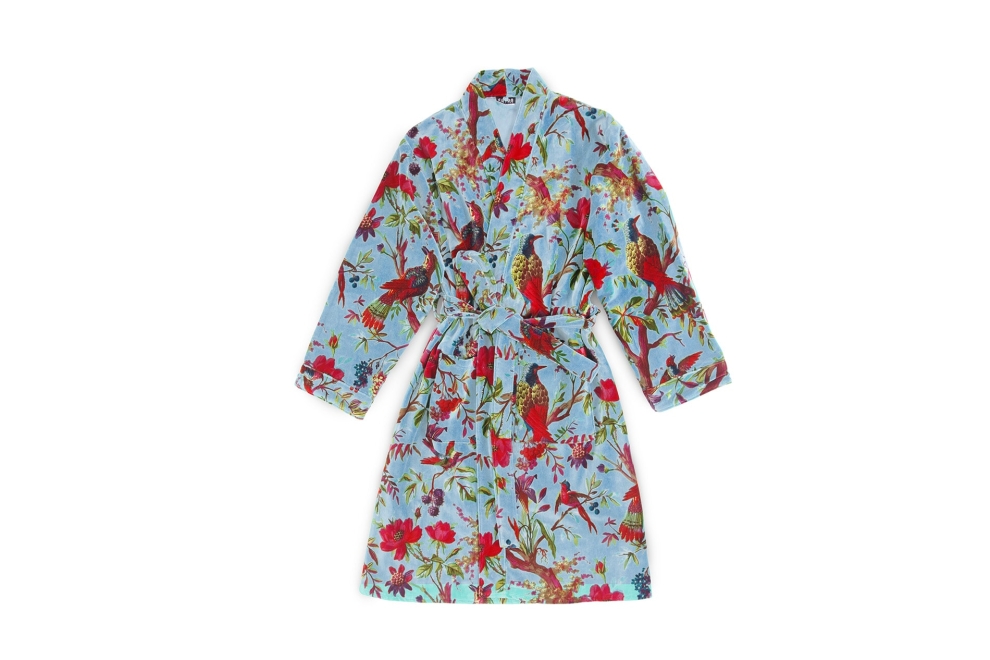 FC Paradise Velvet Robe Soft Blue