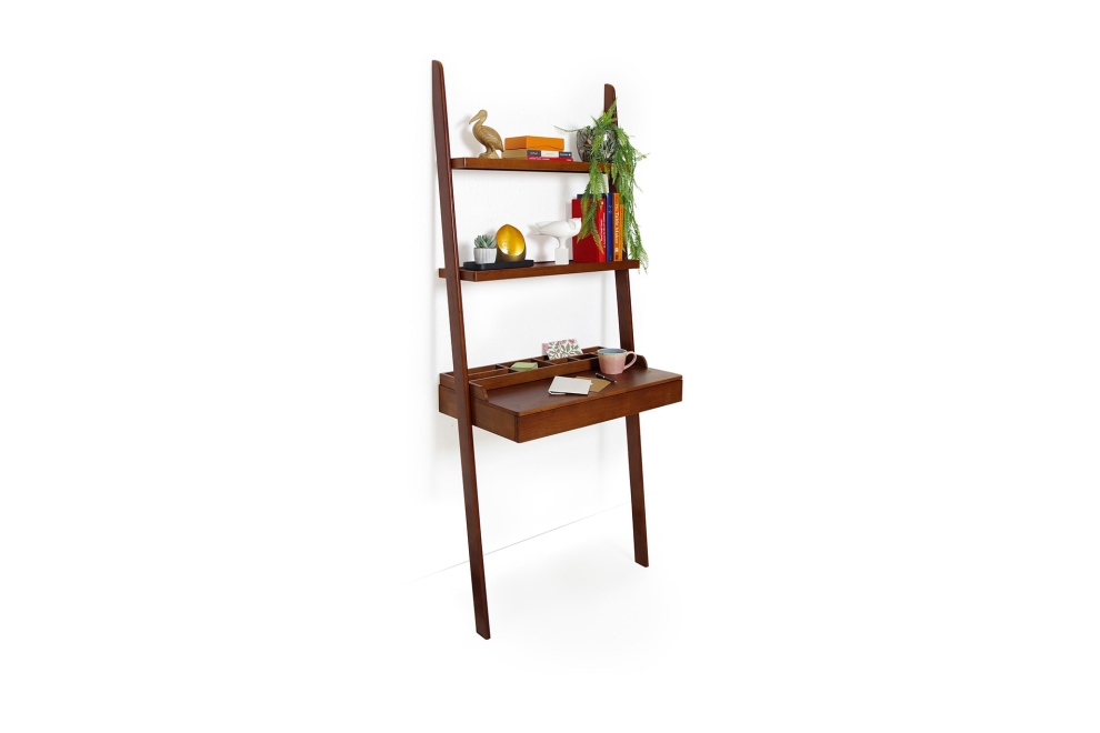 Dark Oak Leaning  Ladder Desk
