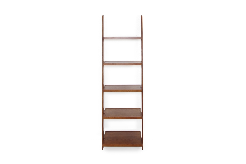 Dark Oak Leaning Ladder Shelves