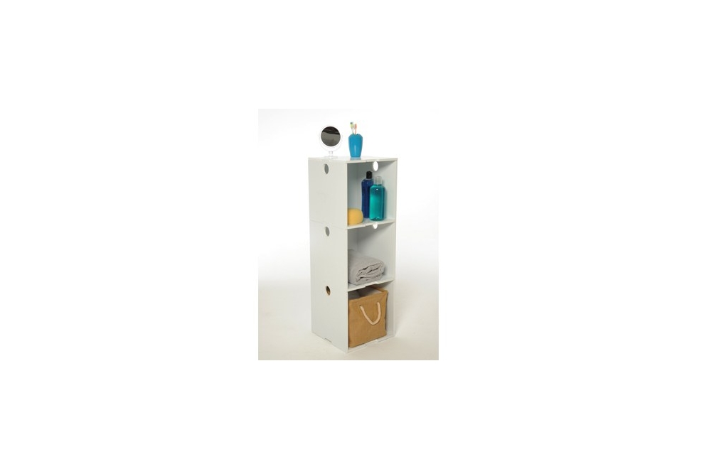 White Stacking Cubes Tower Of 3
