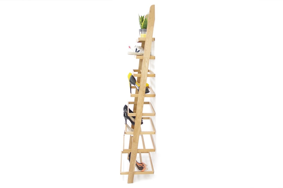 Leaning Ladder Shoe Rack