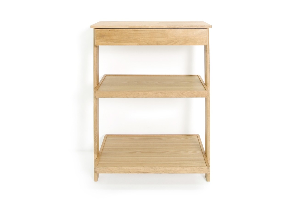 Laya Leaning Shelves With Drawer