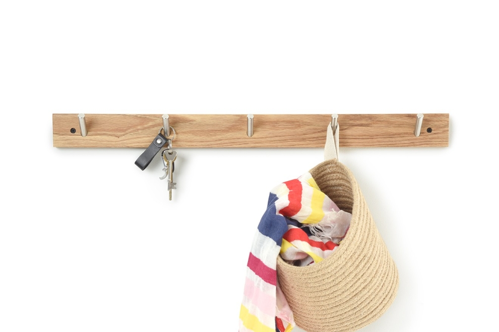 Oak Five Hook Rail