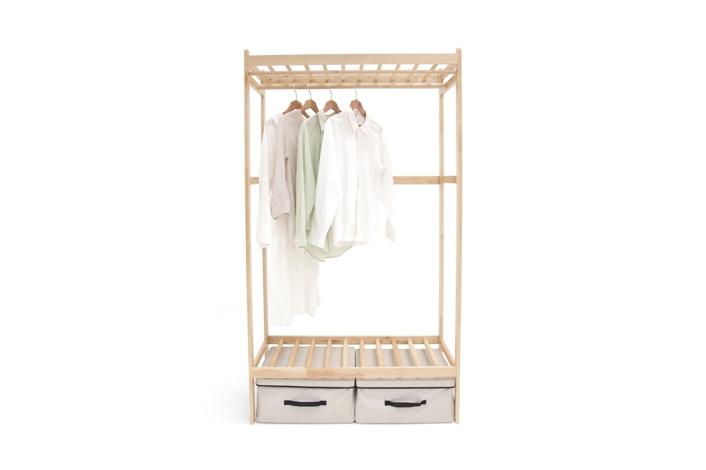 Birch Drape Wardrobe Wide