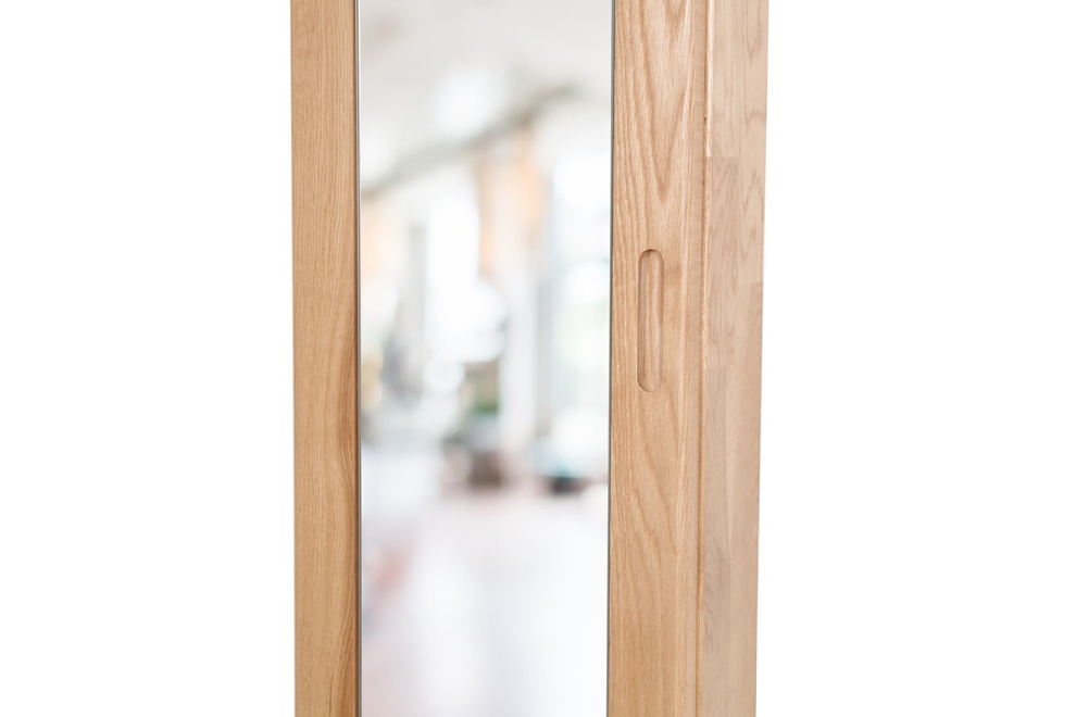 FC Oak Tall Mirror Cabinet