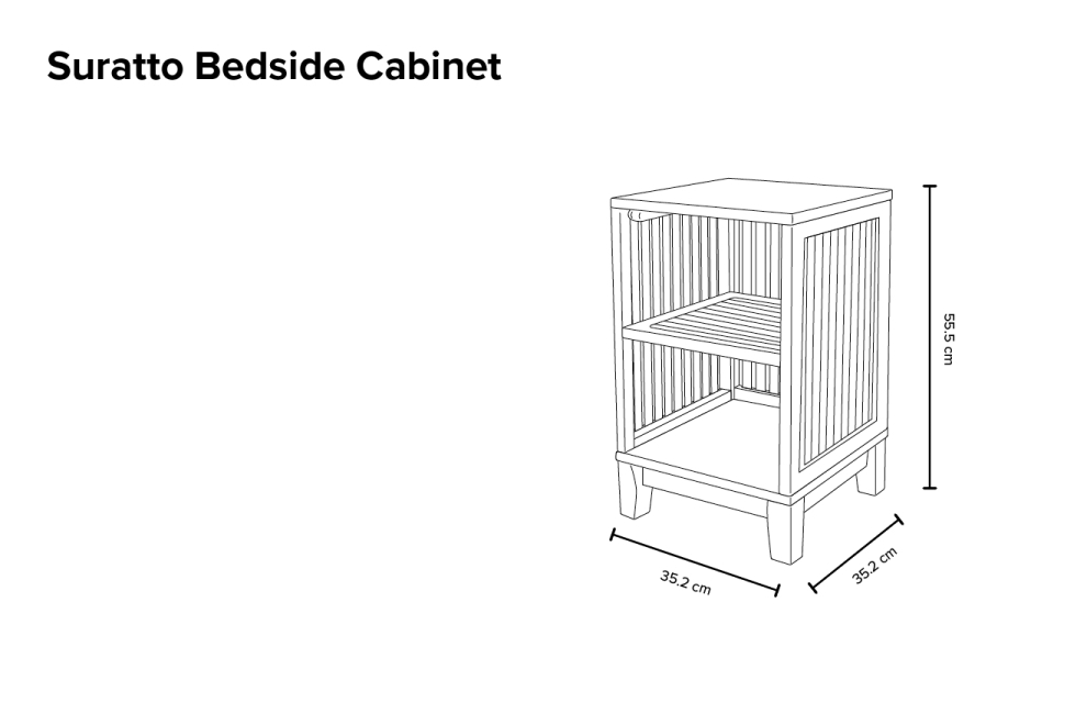 Suratto Bedside Cabinet Hhr E