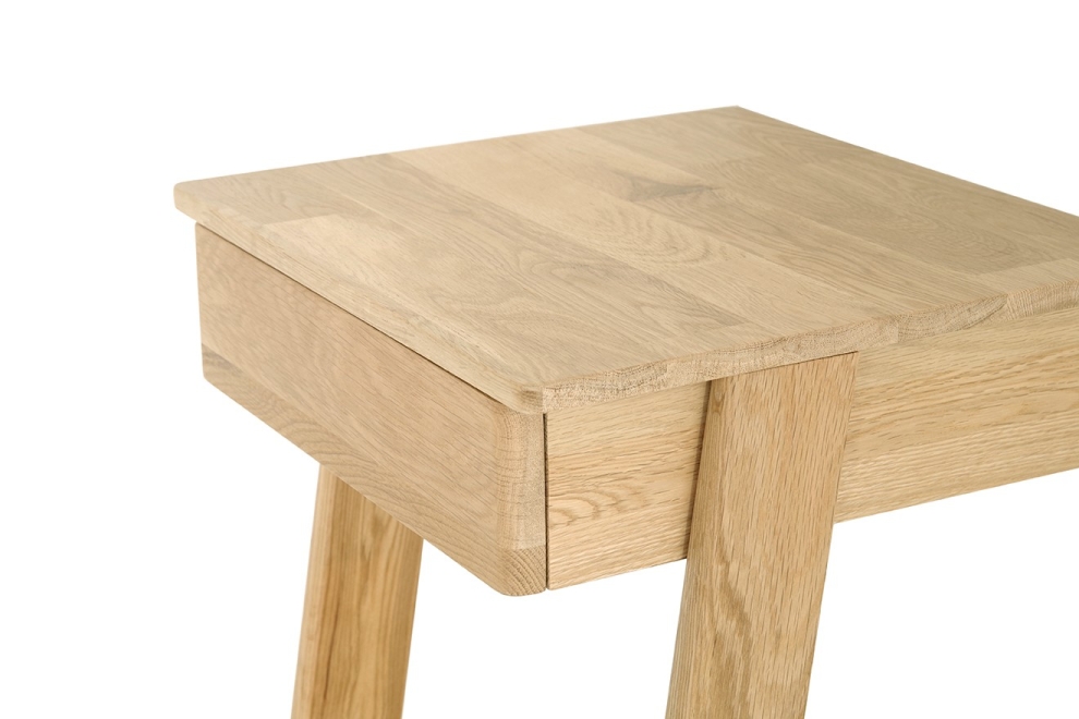 FC Oak Laya Low Bedside Table