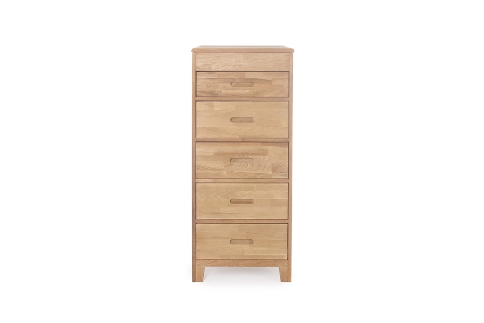 FC Oak Narrow Vanity Chest Of Drawers