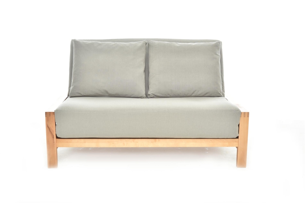 Quad - 2 Seater Birch Double Sofa Bed - Front view