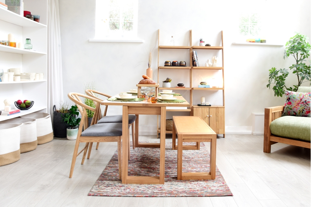 Oak Console Table Luxe LS Efd O