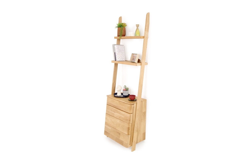 FC Oak Rounded Leaning Ladder COD